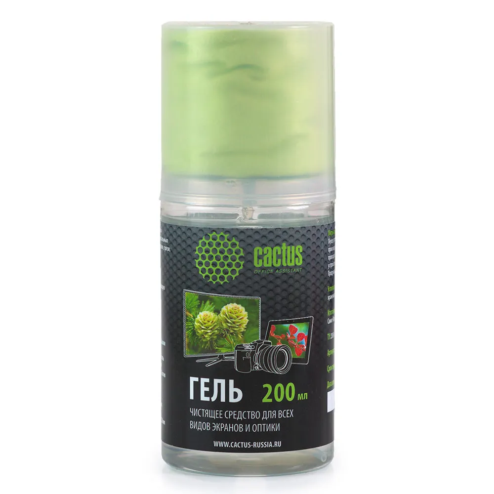 Чистящий набор (салфетки + гель) Cactus CS-S3004 для экранов и оптики 200мл