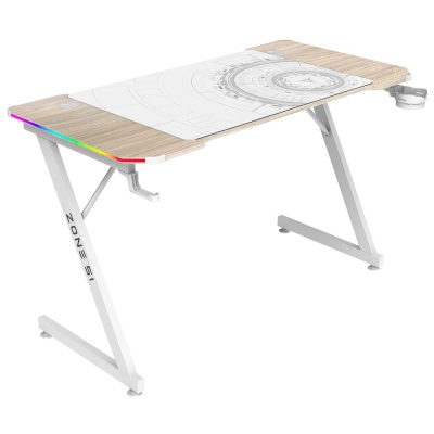 Компьютерный стол Zone TRINE 120 RGB Wood/White (Z51-T2R-WD)