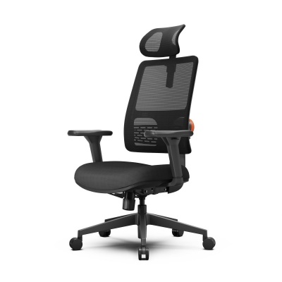 Компьютерное кресло FoxGear NETZ модель E, черный (FG-NETZ-E-BK)