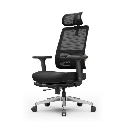 Компьютерное кресло FoxGear NETZ модель M, черный (FG-NETZ-M-BK)