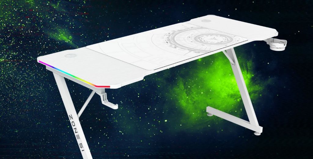 Компьютерный стол Zone 51 TRINE 140 RGB White