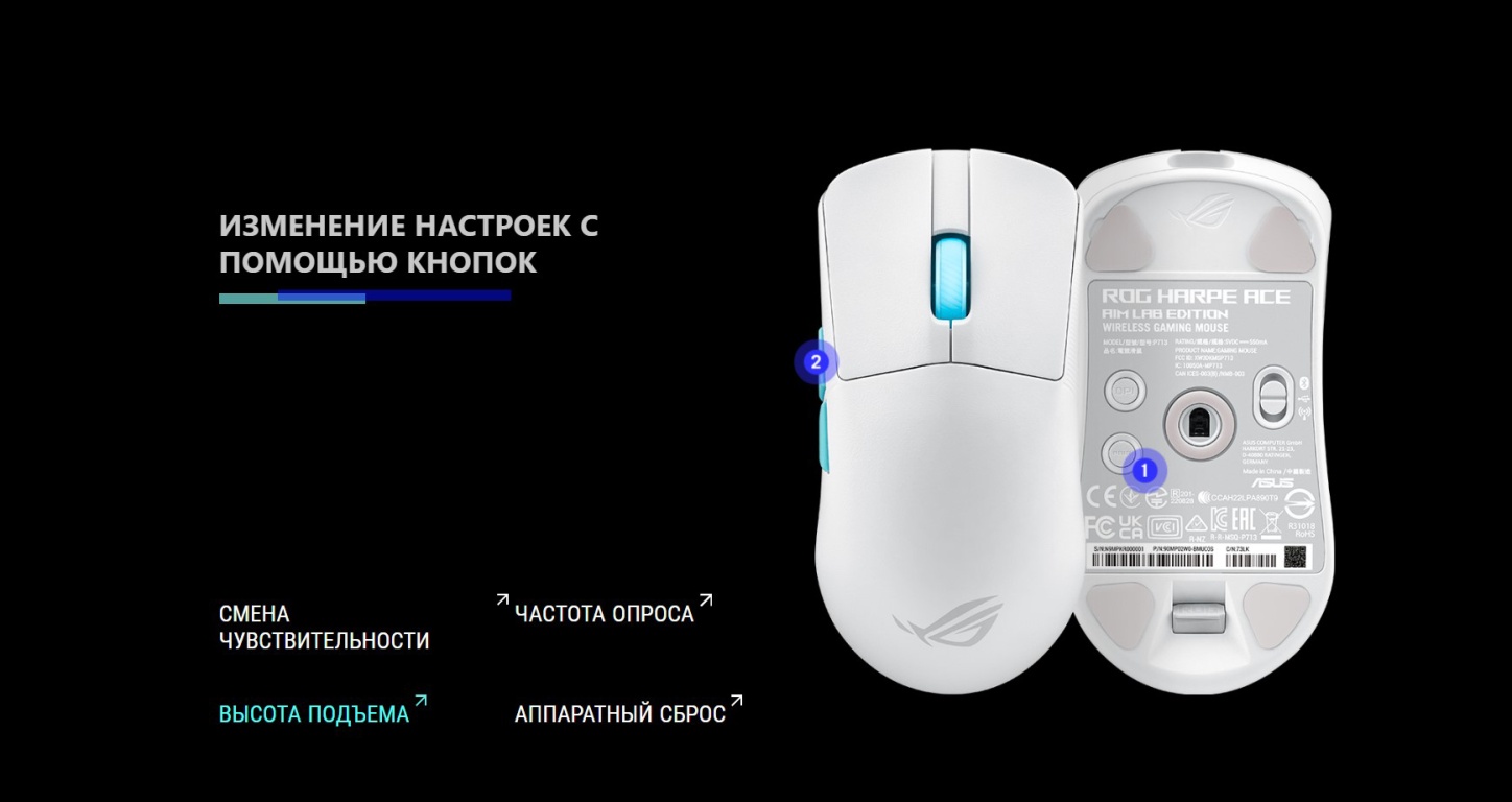 Игровая мышь ASUS P713 ROG Harpe Ace Aim Lab Edition