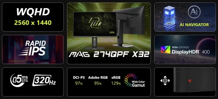 MSI выпустила монитор MAG 274QPF X32