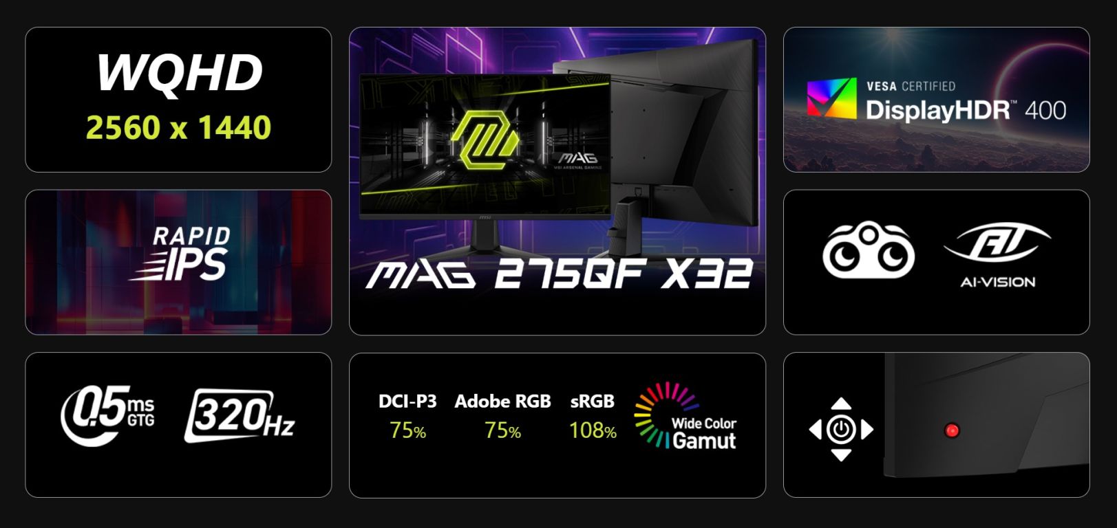 Монитор MSI MAG 275QF X32