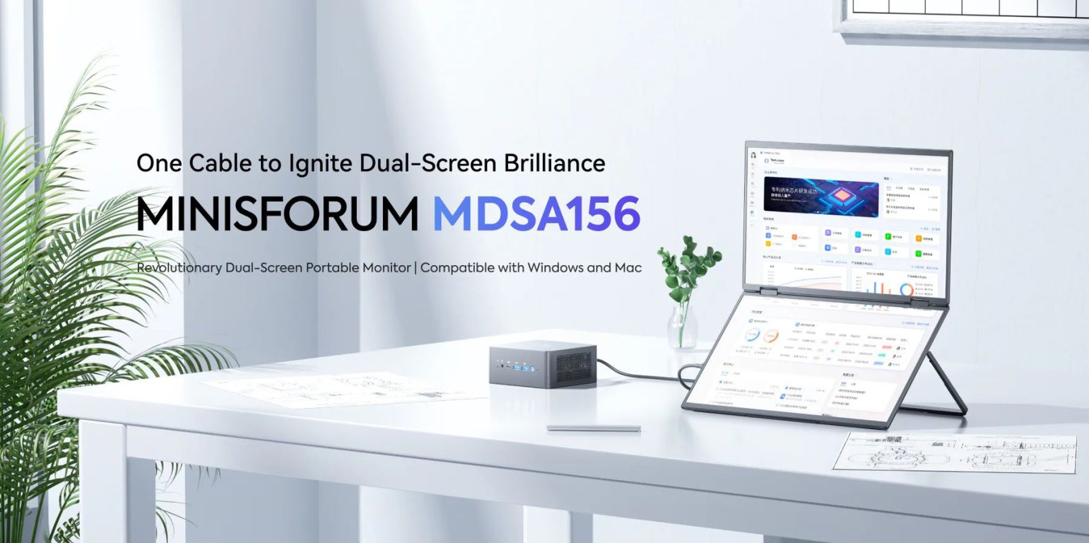 Компания MINISFORUM анонсировала переносной монитор MDSA156