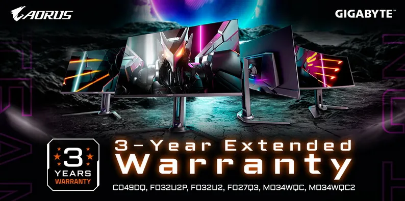 Gigabyte увеличила гарантию от выгорания своих QD-OLED-мониторов