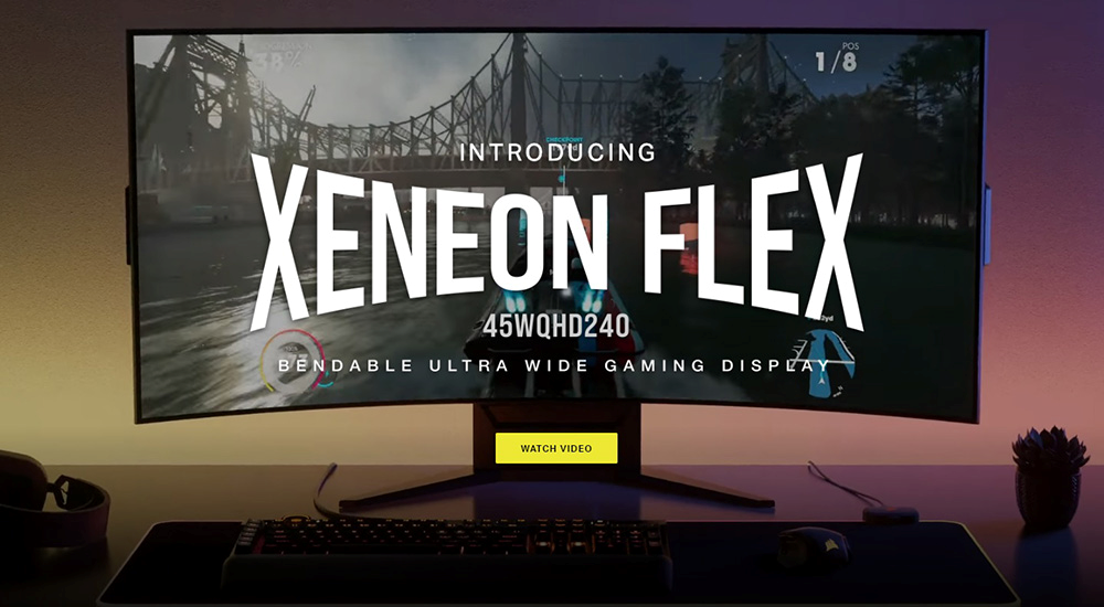 Вот это чудеса! Сгибаемый Corsair XENEON FLEX 45WQHD240 с 45-дюймовой OLED и частотой 240 Гц