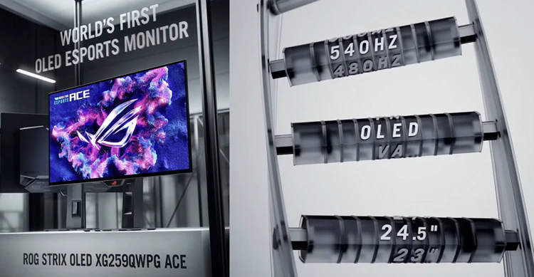 ASUS представила FHD-монитор ROG Strix OLED XG259QWPG Ace с частотой 540 Гц