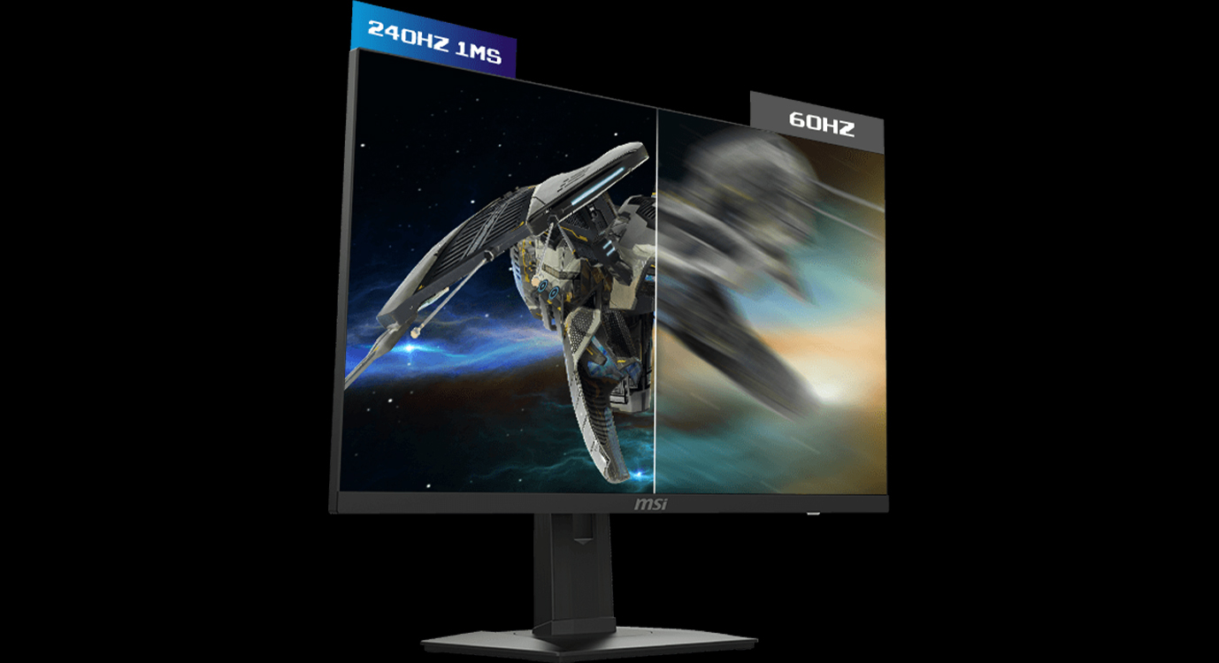 Частота обновления в мониторе MSI Optix G274QPX в сравнении с обычным монитором