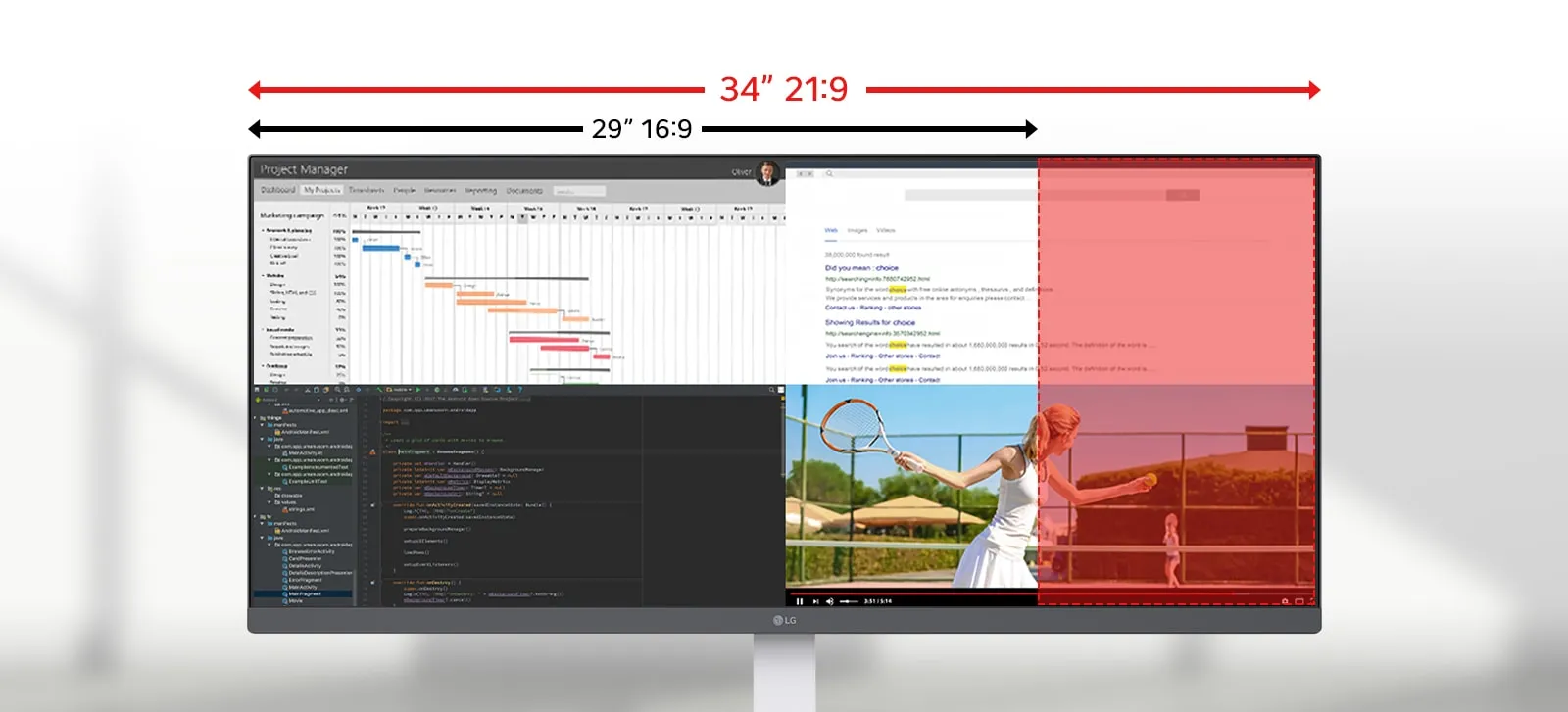 Монитор LG UltraWide 34U530A-W