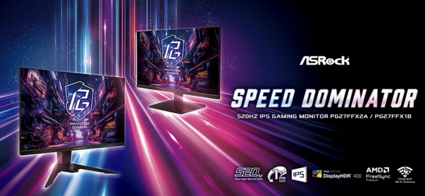 ASRock выпустил мониторы PG27FFX2A и PG27FFX1B