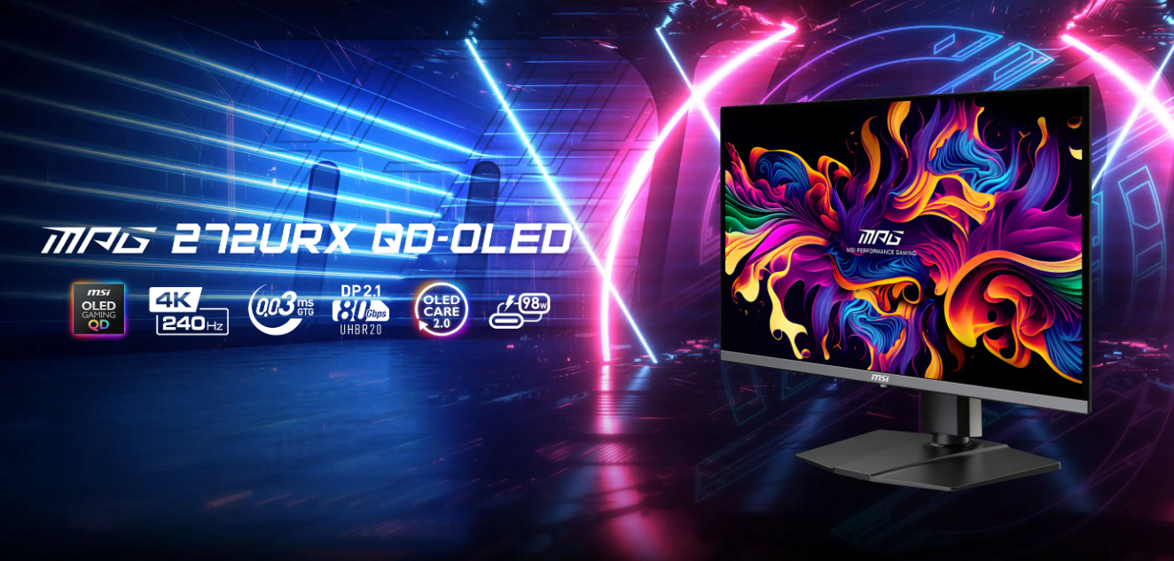 MSI анонсировала QD-OLED монитор MPG 272URX