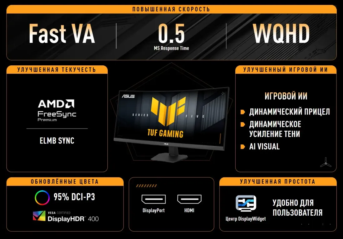 Монитор ASUS TUF Gaming VG34WQML5F