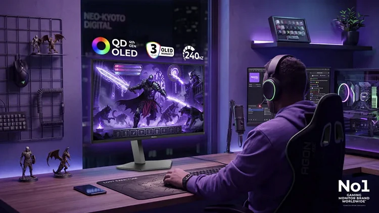 Компания AOC выпустила AGON Pro AG326UZD2 - QD-OLED-монитор с 4K и 240 Гц и новым покрытием