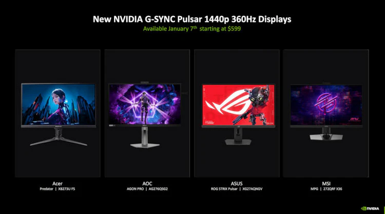 Новые мониторы с поддержкой NVIDIA Pulsar Новые мониторы с поддержкой NVIDIA Pulsar