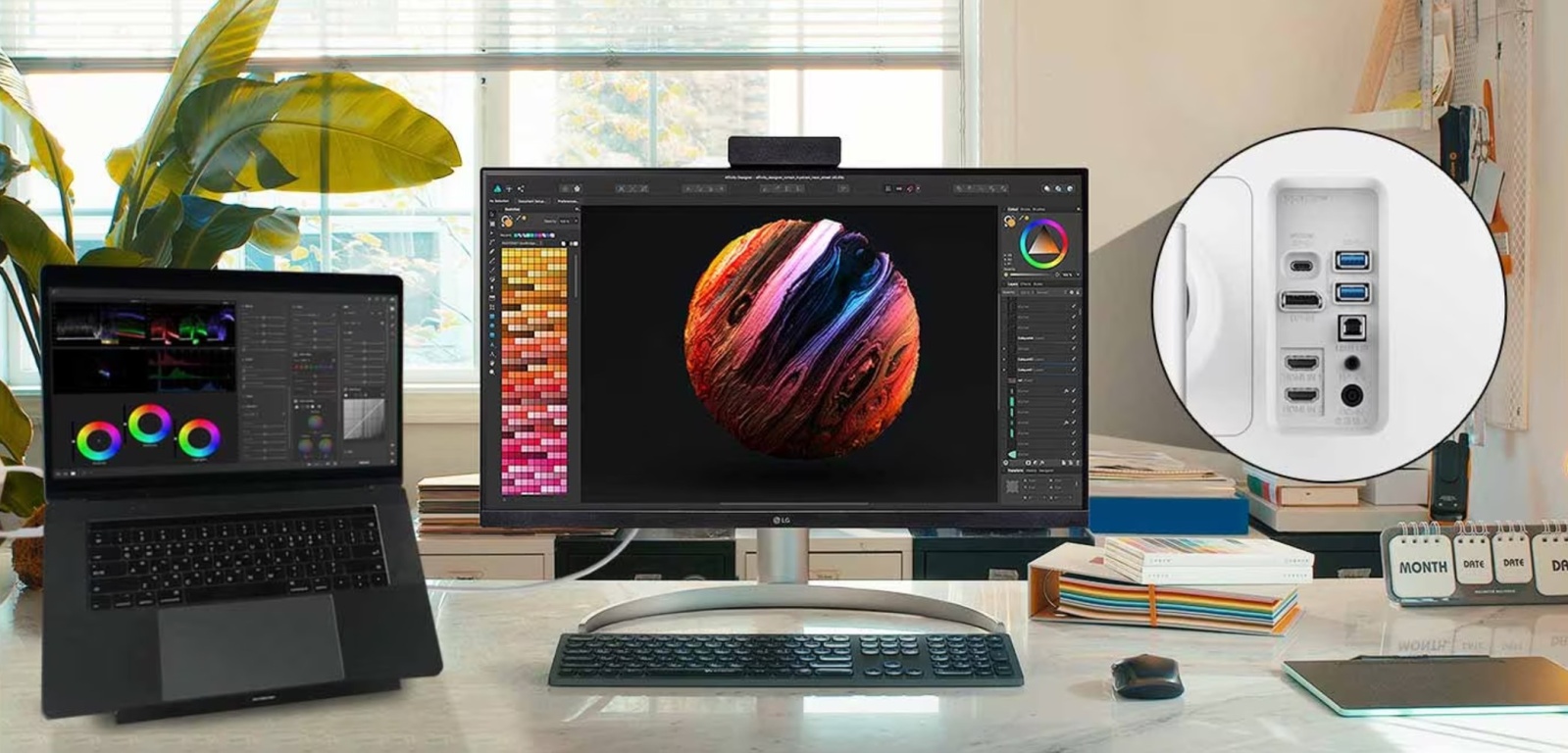 Разъемы LG 27BQ85U-W