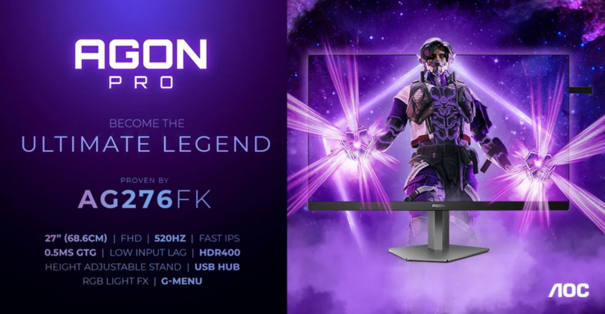 AOC анонсировала игровой монитор AGON Pro AG276FK
