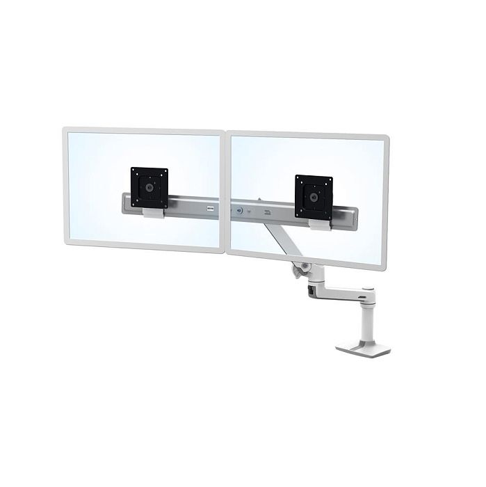 Настольный кронштейн Ergotron LX Desk Dual Direct Arm (white) (45-489-216) - фото 2