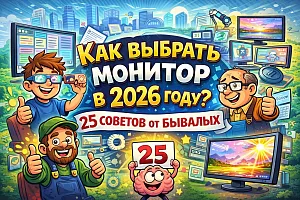 Как выбрать монитор в 2026 году? 25 советов от бывалых
