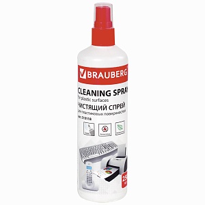 Чистящая жидкость-спрей Brauberg для любых пластиковых поверхностей, 250 мл