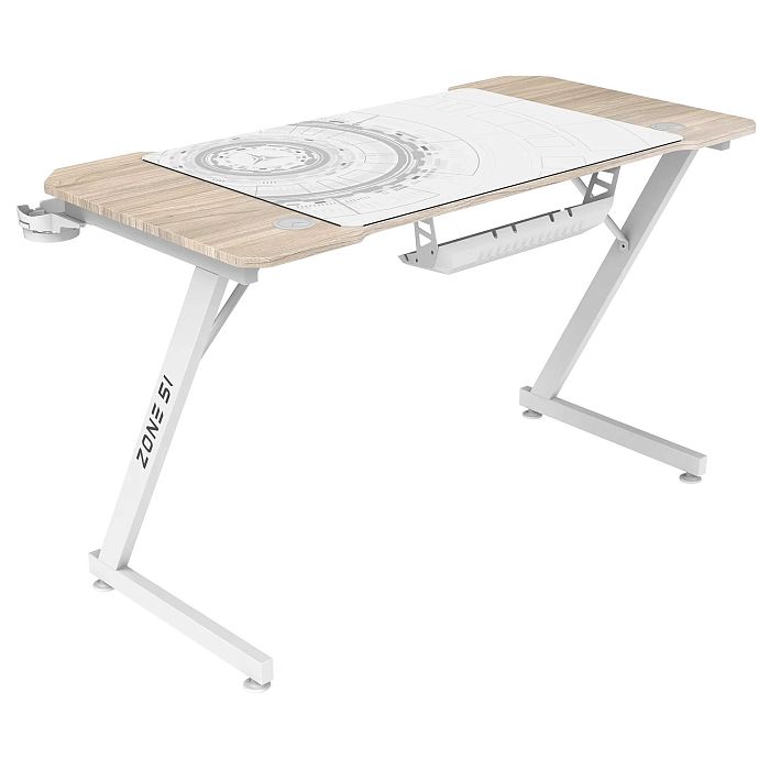 Компьютерный стол Zone 51 TRINE 120 Wood/White (Z51-T2N-WD) - фото 4
