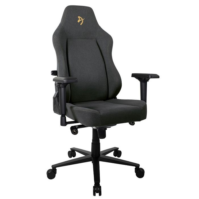 Компьютерное кресло Arozzi Primo Woven Fabric - Black - Gold logo - фото 5