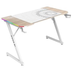 Компьютерный стол Zone TRINE 120 RGB Wood/White (Z51-T2R-WD)