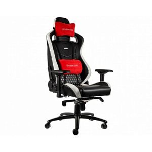Игровое кресло Noblechairs EPIC Real Leather Black/White/Red (NBL-RL-EPC-001)