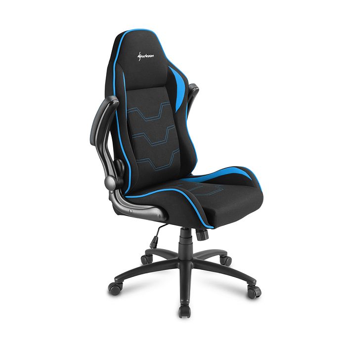 Игровое кресло Sharkoon Elbrus 1 Black Blue (ELBRUS-1-BK/BU) - фото 3