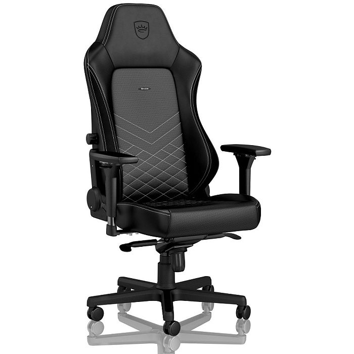 Игровое кресло Noblechairs HERO Black/Platinum White (NBL-HRO-PU-BPW) - фото 1