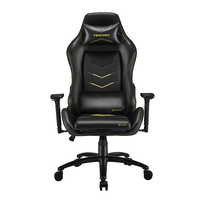 Игровое кресло Tesoro Alphaeon S3 Black Yellow - фото 1