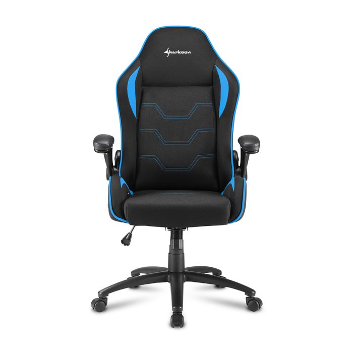 Игровое кресло Sharkoon Elbrus 1 Black Blue (ELBRUS-1-BK/BU) - фото 1
