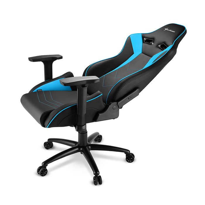 Игровое кресло Sharkoon Elbrus 3 Black Blue (ELBRUS-3-BK/BU) - фото 4