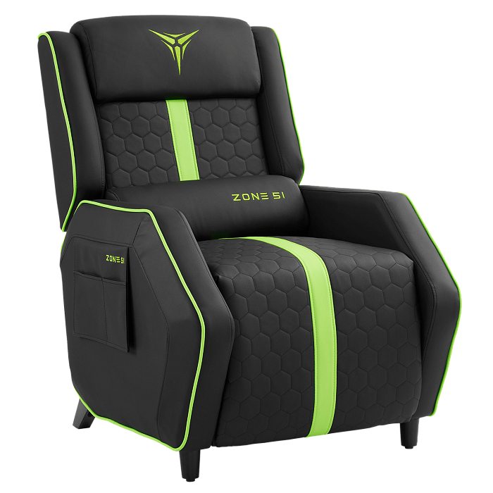 Компьютерная софа ZONE 51 RIDER Black-Green (Z51-RID-BG) - фото 1