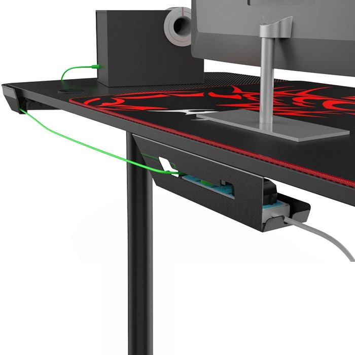 Стол для компьютера (для геймеров) Eureka L60, чёрный - фото 3