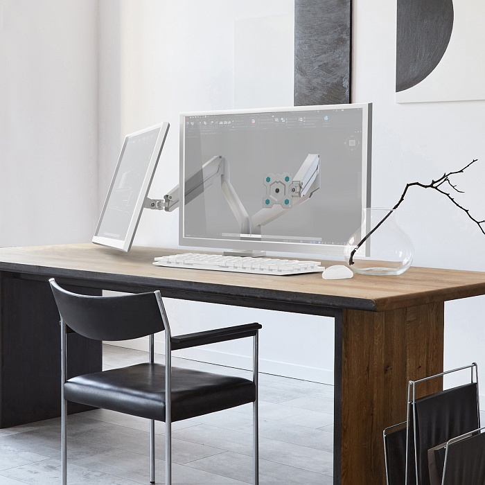 ONKRON кронштейн для монитора 13"-32" настольный, белый G200 (G200-W) - фото 6