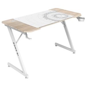 Компьютерный стол Zone 51 TRINE 120 Wood/White (Z51-T2N-WD)