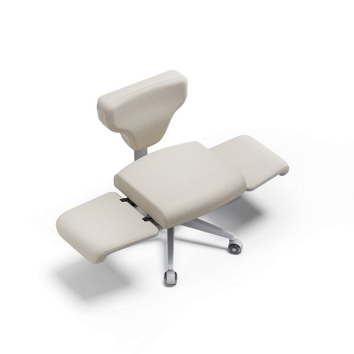 Кресло-трансформер FoxGear STUDIO Fabric, светло-серый (FG-STUDIO-F-OW) - фото 4