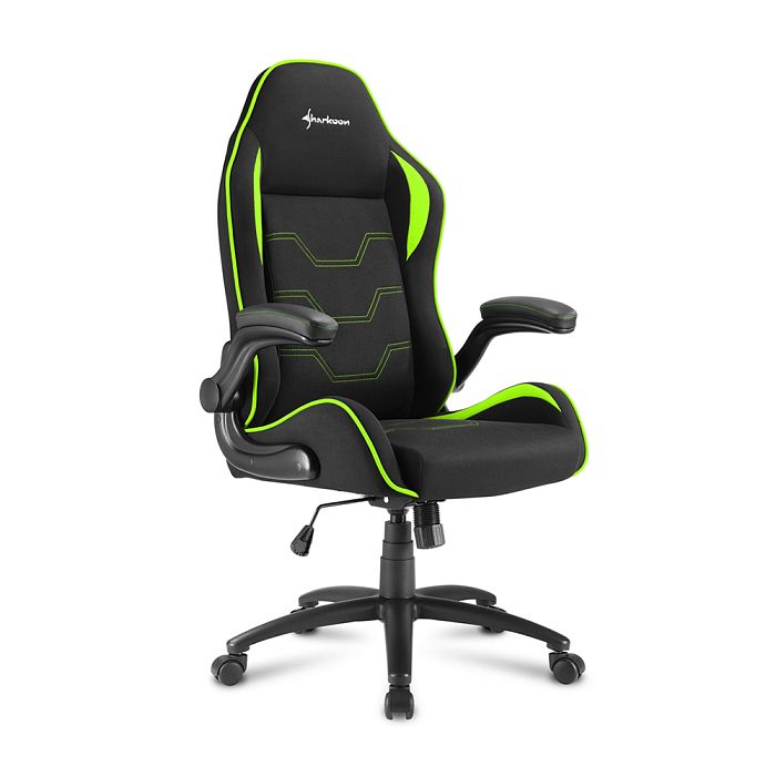 Игровое кресло Sharkoon Elbrus 1 Black Green (ELBRUS-1-BK/GN) - фото 2