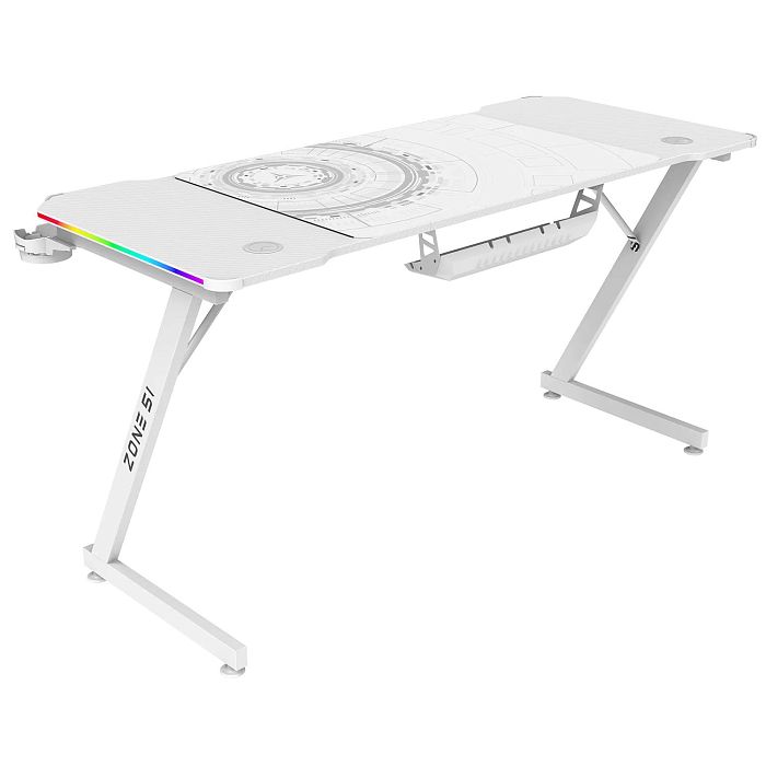 Компьютерный стол Zone 51 TRINE 140 RGB White (Z51-T4R-WH) - фото 4