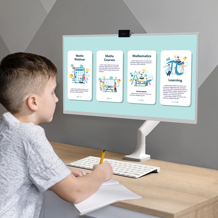 ONKRON кронштейн для монитора 13"-32" настольный, белый G100 (G100-W) - фото 6