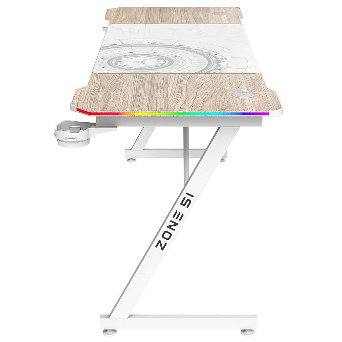 Компьютерный стол Zone TRINE 160 RGB Wood/White (Z51-T6R-WD) - фото 3