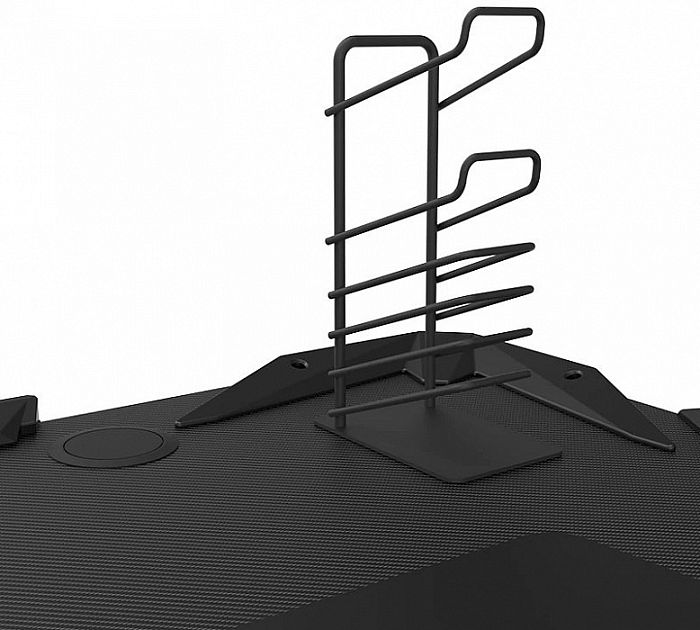 Стол для компьютера (для геймеров) Eureka Z1 S с синей подсветкой, чёрный - фото 4