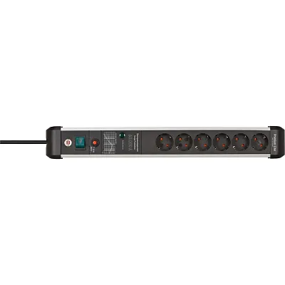 Сетевой фильтр Brennenstuhl Premium-Protect-Line 60 000 А 6 розеток, кабель 3 м., H05VV-F 3G1.5 черный 1391010600 - фото 2