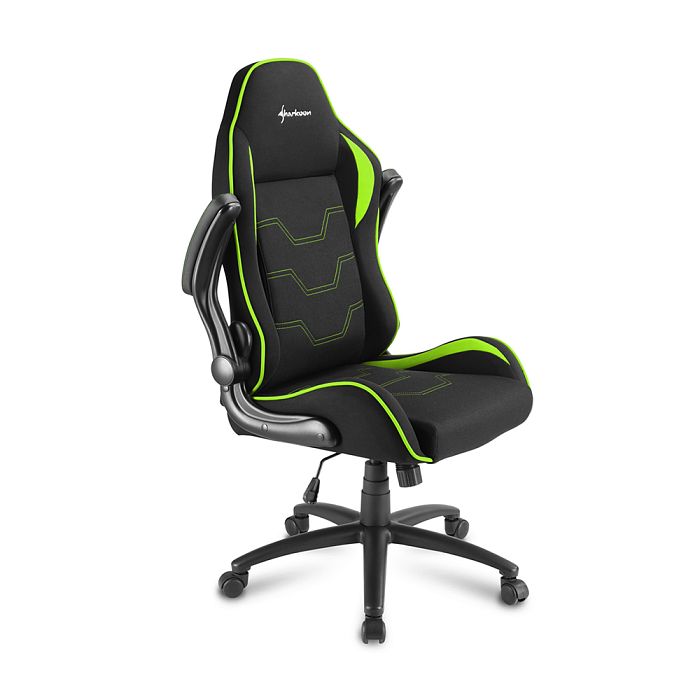 Игровое кресло Sharkoon Elbrus 1 Black Green (ELBRUS-1-BK/GN) - фото 3