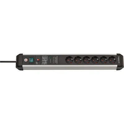 Сетевой фильтр Brennenstuhl Premium-Protect-Line 60 000 А 6 розеток, кабель 3 м., H05VV-F 3G1.5 черный 1391010600 - фото 1