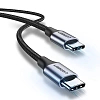 Кабель UGREEN USB-C 2.0 Male - USB-C 2.0 Male, 3A, 0.5м, в оплетке, черный (50149) - фото 3