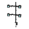ONKRON кронштейн для четырех мониторов 13"-32" настольный, чёрный D421E (D421E-B) - фото 1
