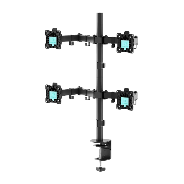 ONKRON кронштейн для четырех мониторов 13"-32" настольный, чёрный D421E (D421E-B) - фото 1