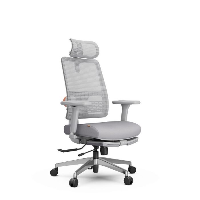 Компьютерное кресло FoxGear NETZ модель M, серый (FG-NETZ-M-GY) - фото 2